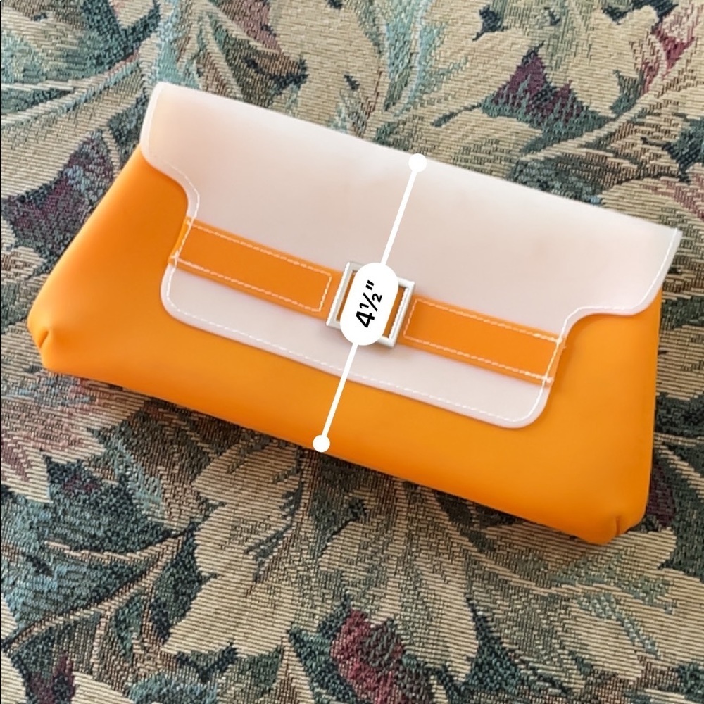 Orange Vinyl Cosmetics Bag View 3